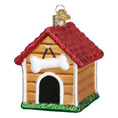 Ornament - Blown Glass - Dog House