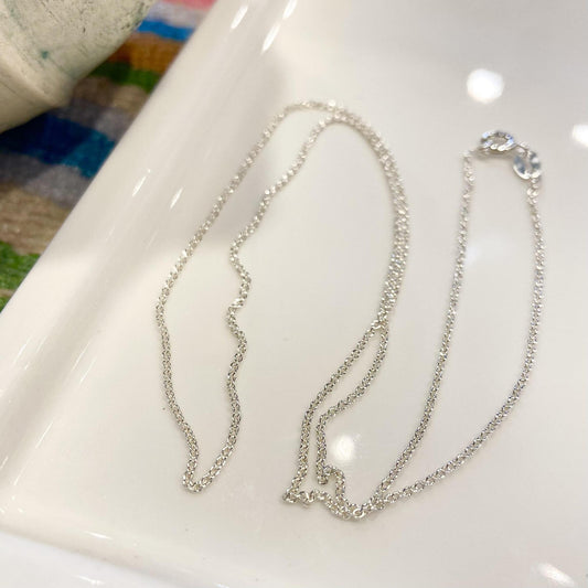 Necklace - Sterling Silver Fine Chain 18"