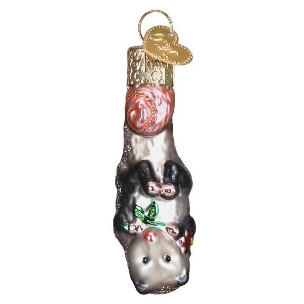 Ornament - Blown Glass - Mini Opossum