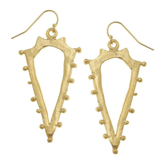 Earrings - Hobnailed Points