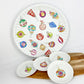 Plate - 6" "Paper Plate" Pink-Center Ornament - Melamine