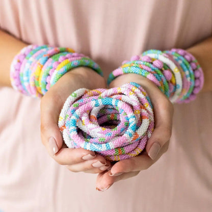 Bracelet - Beaded Roll On Design