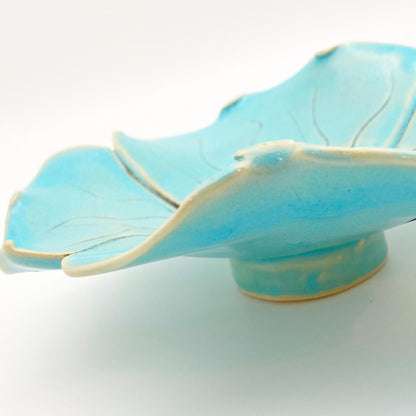 Ceramic Wall Art - Atlantis Aqua Flower - Small