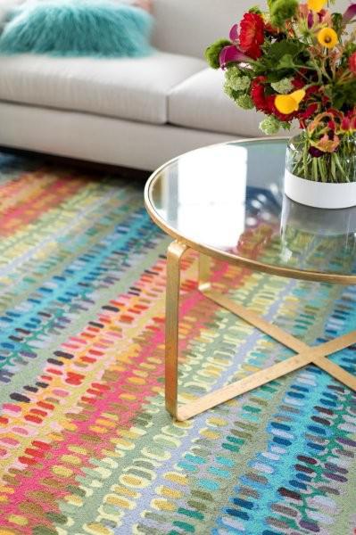Rug - Micro Hooked Wool - Paint Chip Multi