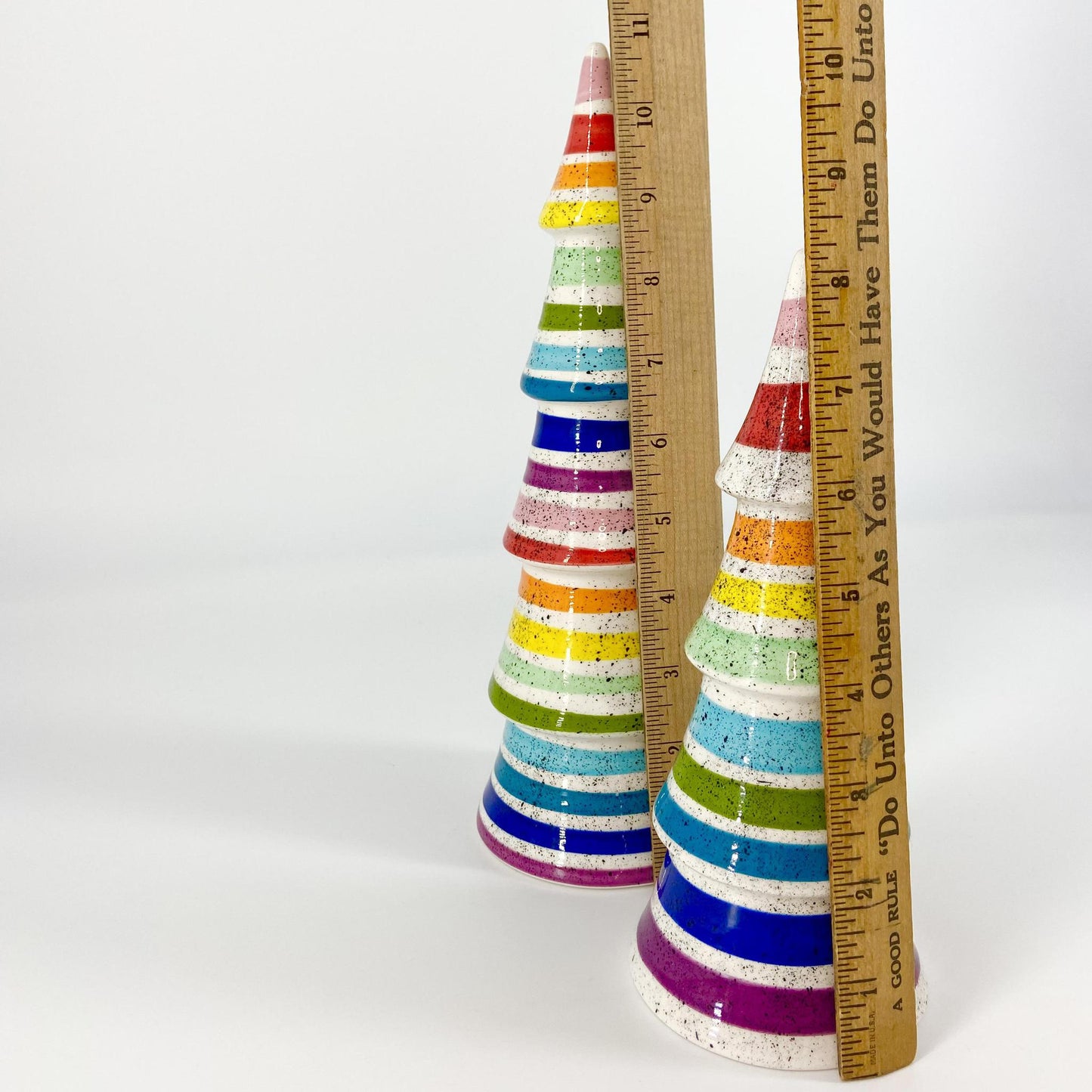 Decoration - Ceramic Tree - 11" - Bright Rainbow