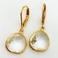 Earrings - Clear Crystal Drops - 14k Gold on Sterling