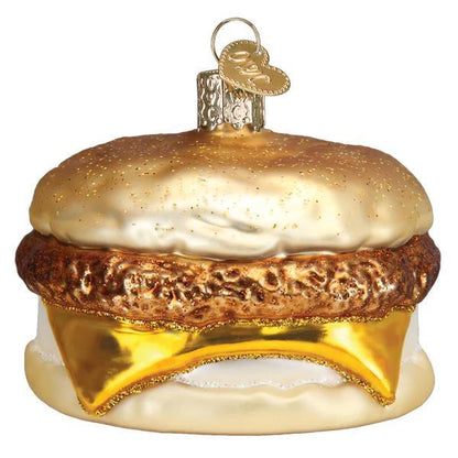Ornament - Blown Glass - Breakfast Sandwich