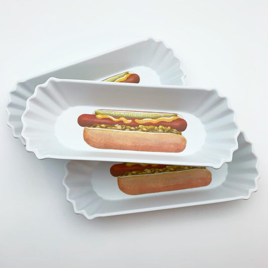 Tray - Hot Dog - Melamine "Paper Plate"