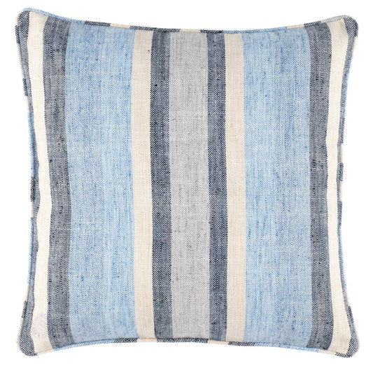 Pillow Cover - Indoor/Outdoor - 20" Square - Noll Stripe Blue