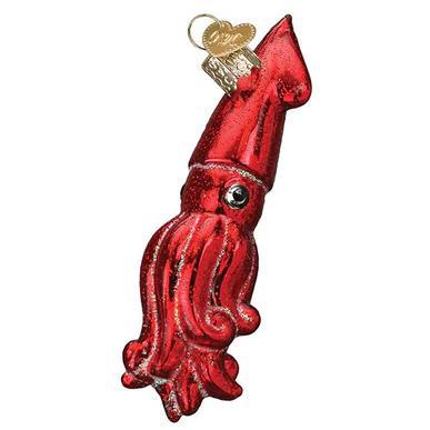 Ornament - Blown Glass - Red Squid