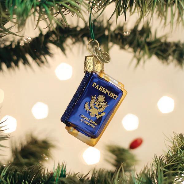 Ornament - Blown Glass - Mini Passport