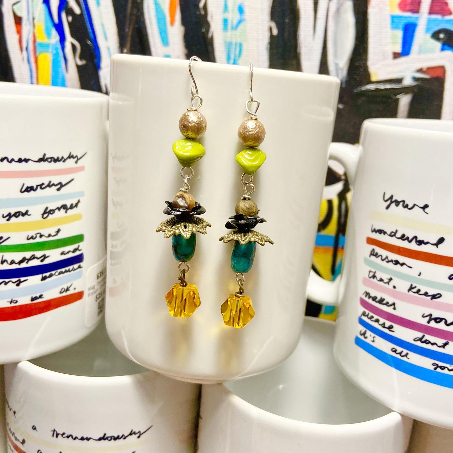 Earrings - Beaded Originals - Golden Drop