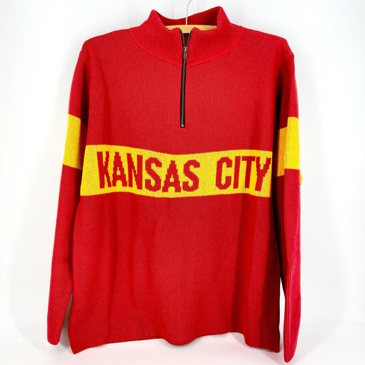 Quarter Zip Sweater - Kansas City (Red + Gold) - Exclusive