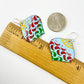 Earrings  - Holiday Squiggles on Ornaments - Enamel