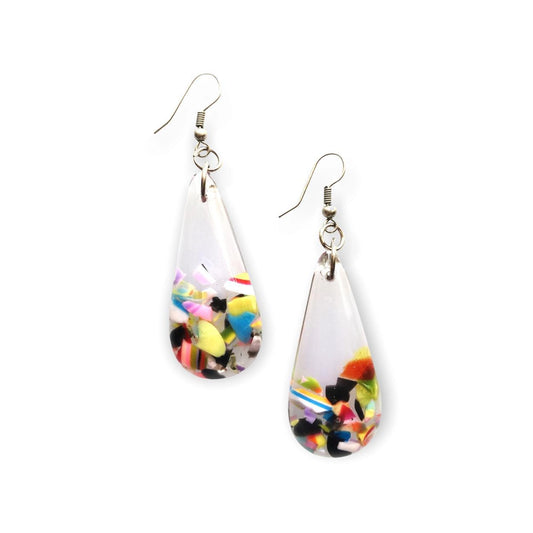 Earrings - Resin Originals - Clear & Color Teardrop