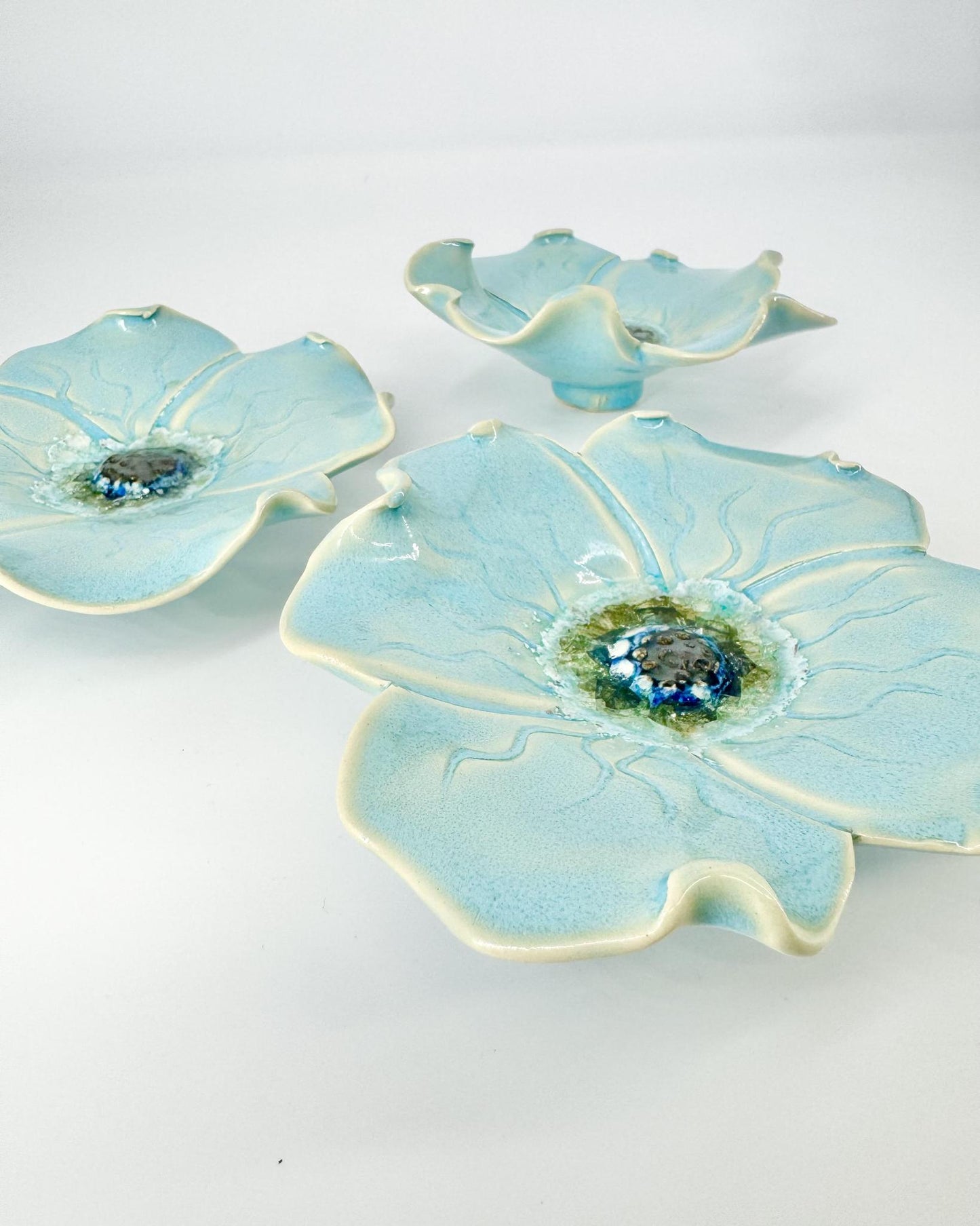Ceramic Wall Art - "Baby Viola" - Atlantis Aqua