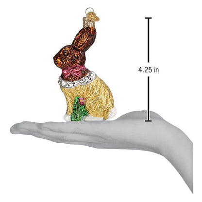 Ornament - Blown Glass - Chocolate Easter Bunny