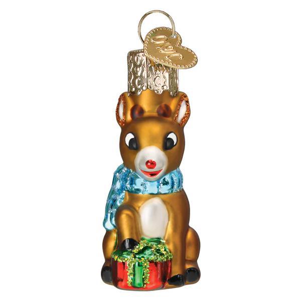 Ornament - Blown Glass - Mini Rudolph the Red-Nosed Reindeer