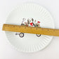 Plate - 9" "Paper Plate" Santa Paws With Tree - Melamine