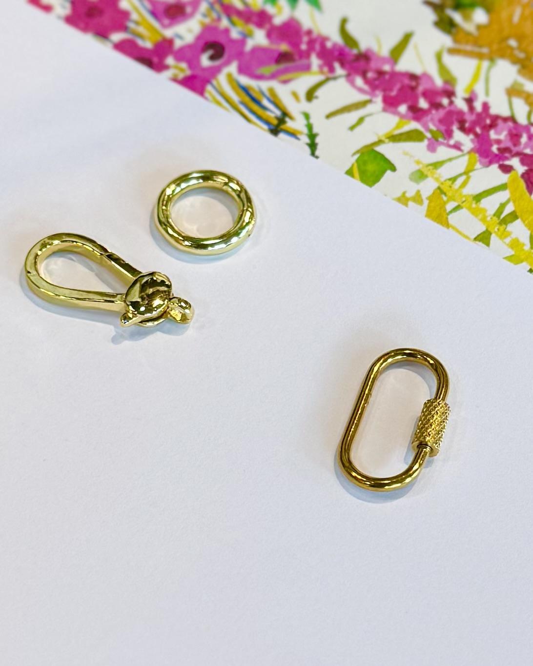 Charm Clasp - Large Carabiner - Waterproof Gold
