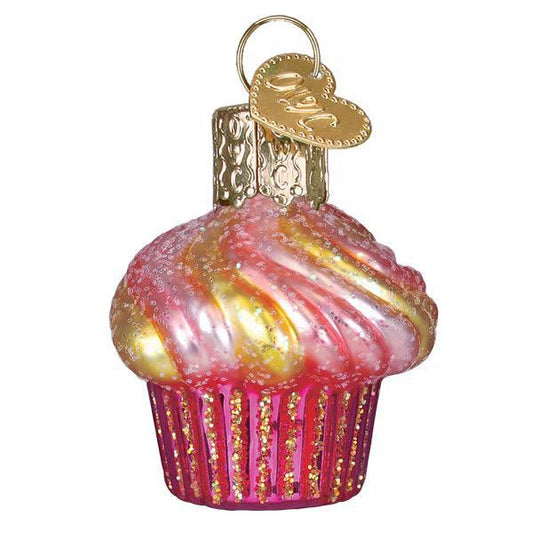 Ornament - Blown Glass - Mini Cupcake