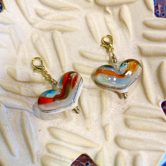Pendant - Sunset Beach Heart  - Gold Fill