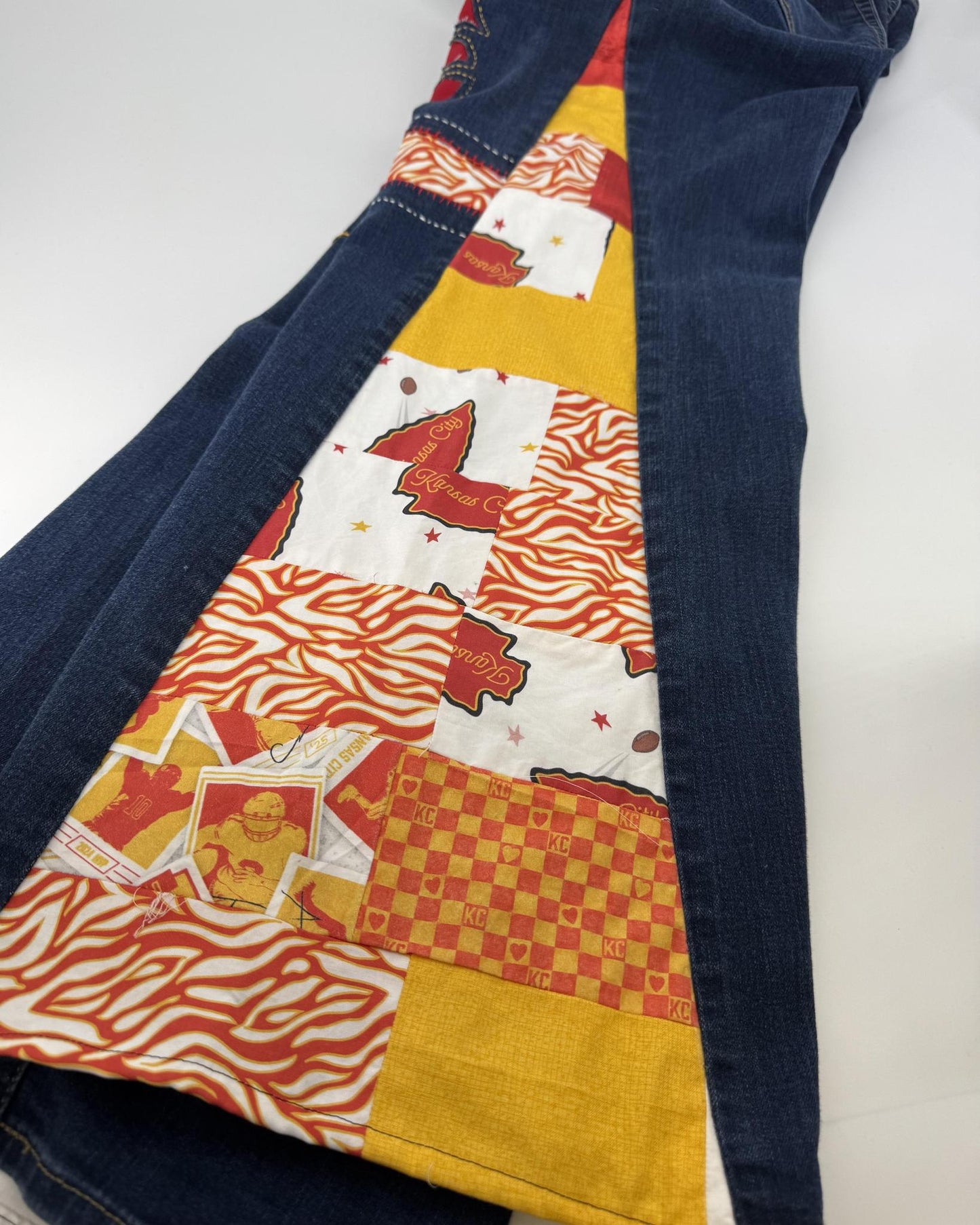 Upcycle YOUR Jeans - CUSTOM - KC Red Kingdom Inspired