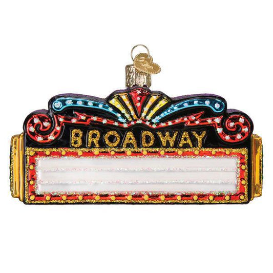 Ornament - Blown Glass - Broadway Marquee