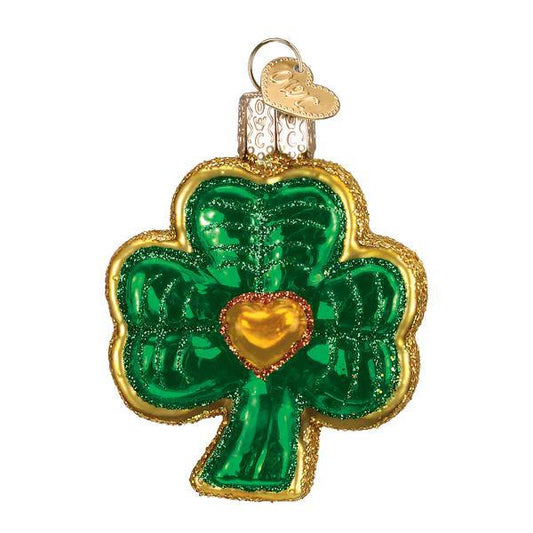 Ornament - Blown Glass - Shamrock