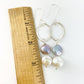 Earrings - Oval & Double Pearls - Sterling