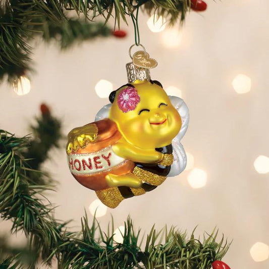 Ornament - Blown Glass - Bee Sweet