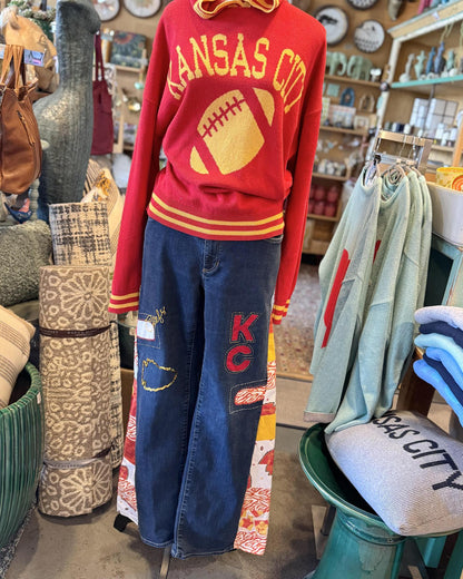 Upcycle YOUR Jeans - CUSTOM - KC Red Kingdom Inspired