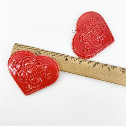 Decoration/Ornament - KC "Interlocking Hearts" Heart - Red