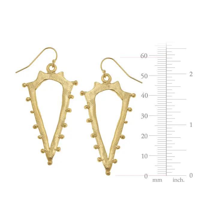 Earrings - Hobnailed Points