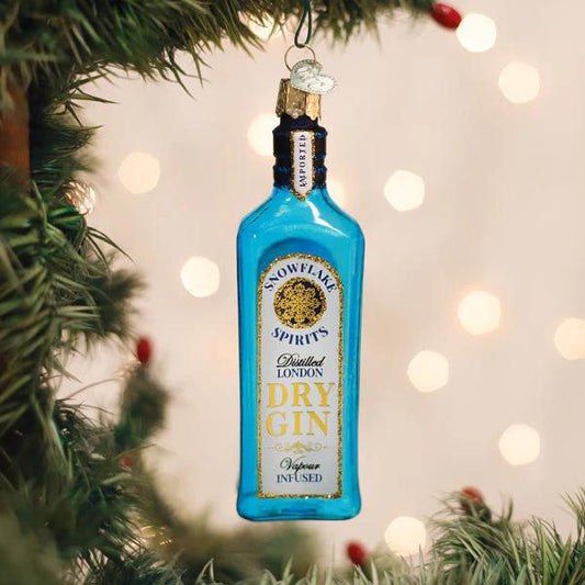Ornament - Blown Glass - Gin Bottle