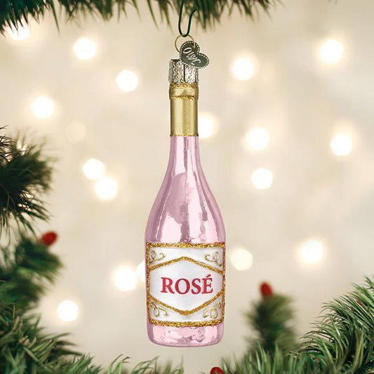 Ornament - Blown Glass - Rose Wine