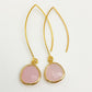 Crystal Earrings - 14kt on Sterling - Pink