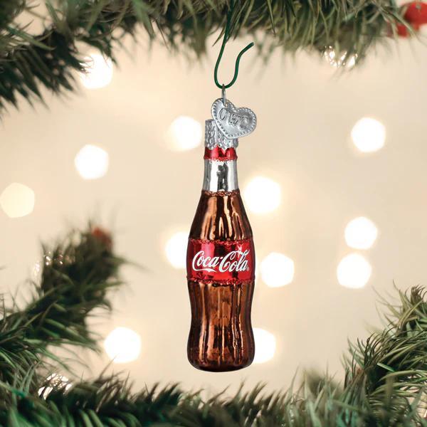 Ornament - Blown Glass - Mini Coca-Cola Bottle