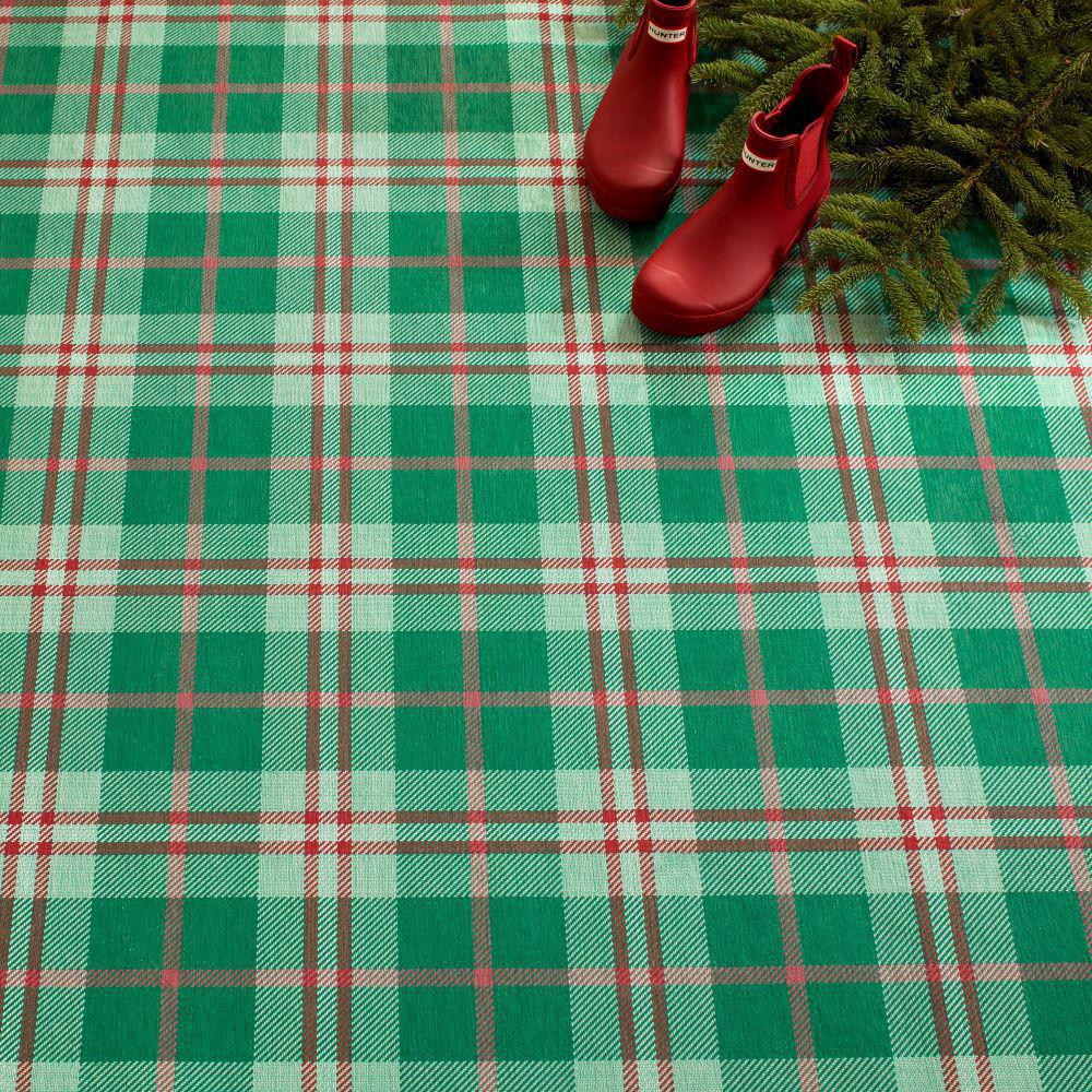 Rug - Machine-Washable - Jolly Plaid Green