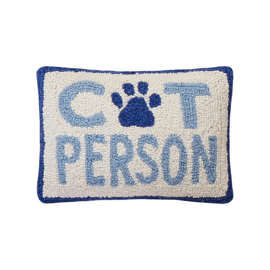 Pillow - Cat Person - Hooked Wool