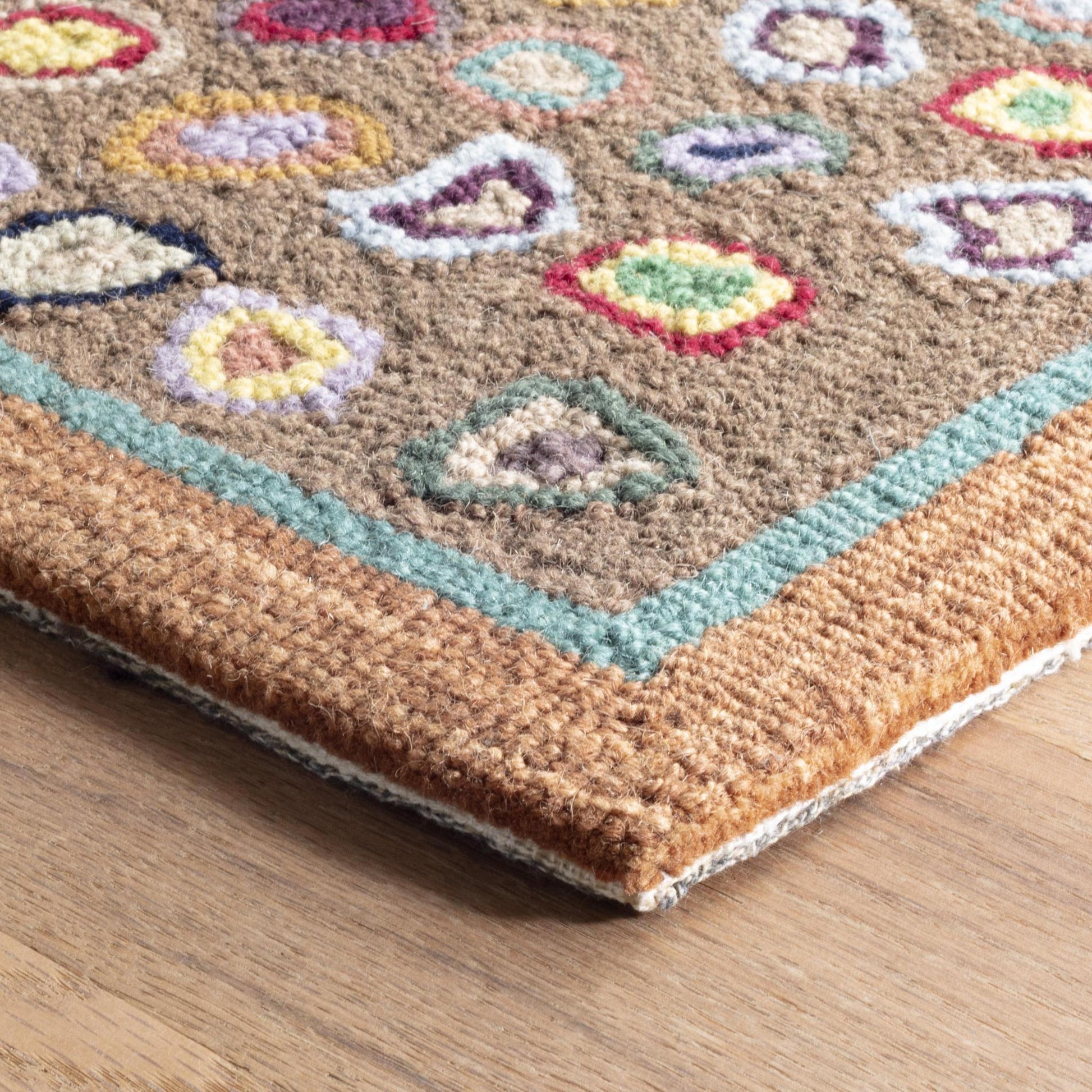 Cat's Paw Pastel Hand Micro Hooked Wool Rug
