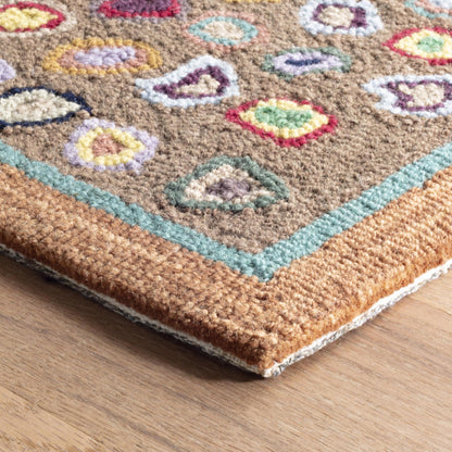 Rug - Micro Hooked Wool - Cat's Paw Brown