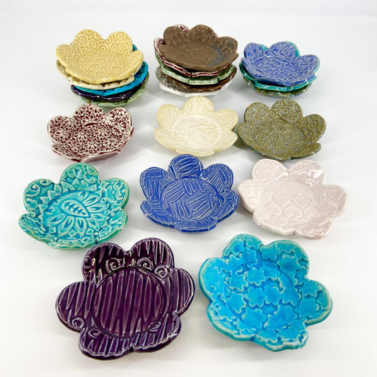 Tray - Flower Shaped Ceramic - Handmade Originals