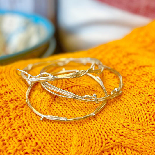 Bangle - "Twig" - Sterling Silver