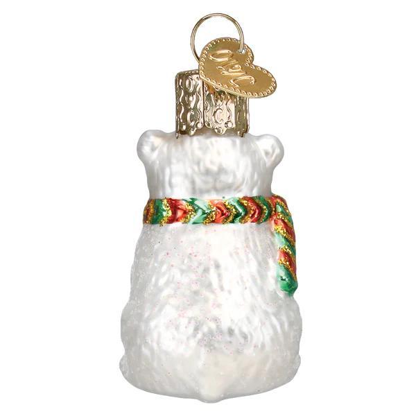 Ornament - Blown Glass - Mini Polar Bear