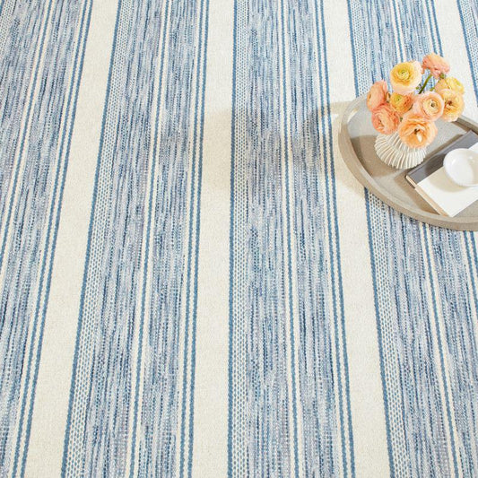 Rug - Machine-Washable - Ellington Stripe Blue