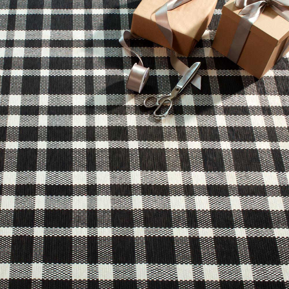 Rug - Machine-Washable - Houston Plaid Black