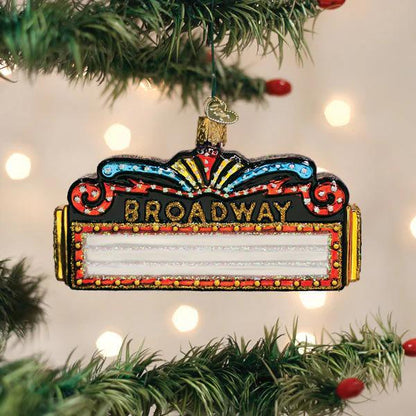 Ornament - Blown Glass - Broadway Marquee