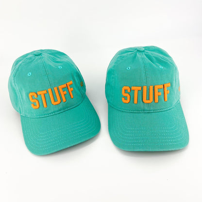 Ballcap - STUFF - Turquoise With Orange STUFF