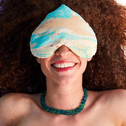 Eye Pillow - Heart Shaped - Silk, Cotton, & Lavender